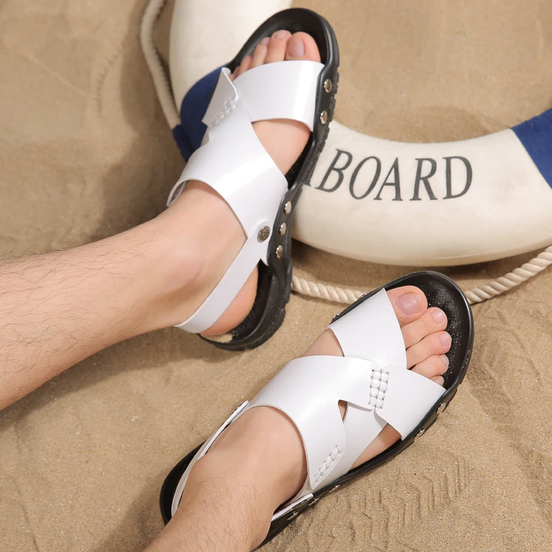 2019 г. летние мужские сандалии больших размеров модная пляжная обувь из