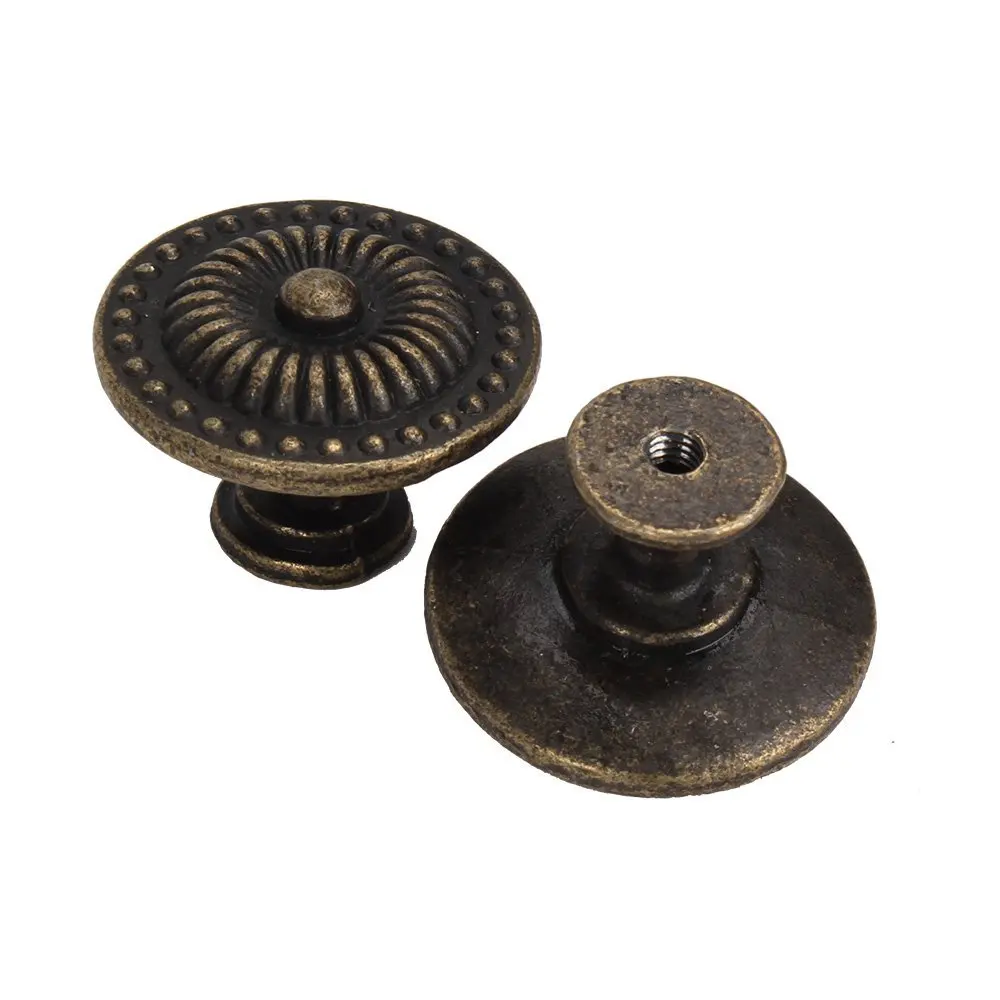 Новые декоративные винтажные круглые мебельные кнопки бронзовая ручка ящика