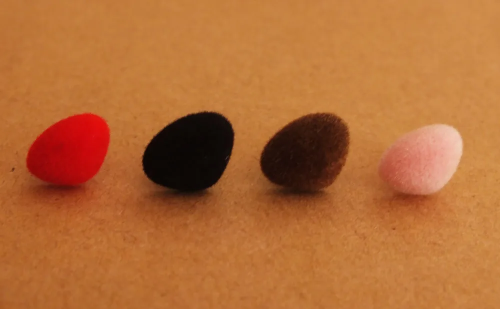 Бархатный треугольный безопасный нос с шайбой 30 шт./лот смешанные цвета разные