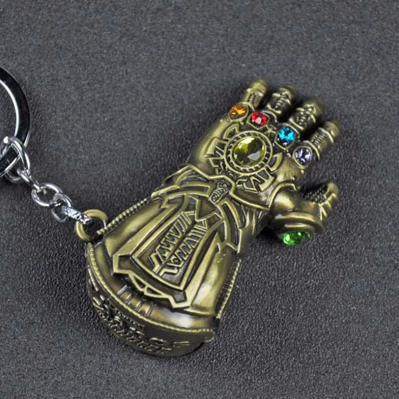 10 шт./лот Мстители 3 Перчатки Таноса брелок Marvel Comics Movie Car модное ювелирное изделие
