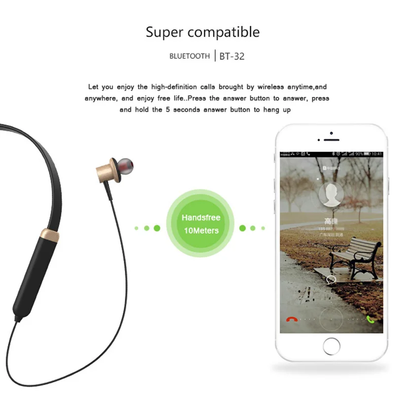 Bluetooth 4 2 шейным спортивные наушники Setero вкладыши магнитных гарнитура с