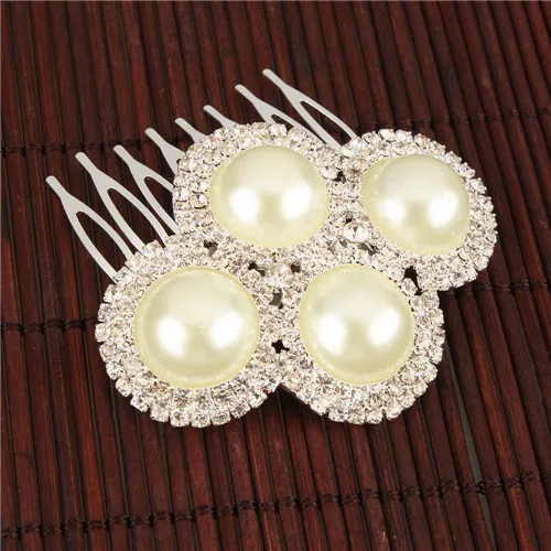 Free Shipping Elegant Pearl Rhinestone Bridal Hair Comb Pin | Красота и здоровье