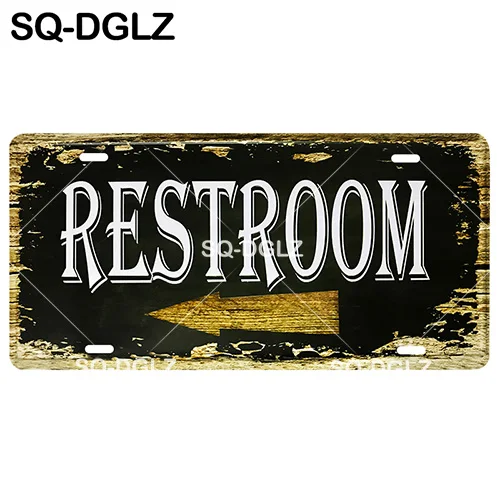 [SQ-DGLZ] кафе/туалет/Salle de bain/туалетные принадлежности номерной знак Настенный декор руководство жестяной знак Дверь лозунг металлические дощечки для письма плакат - Цвет: 0489