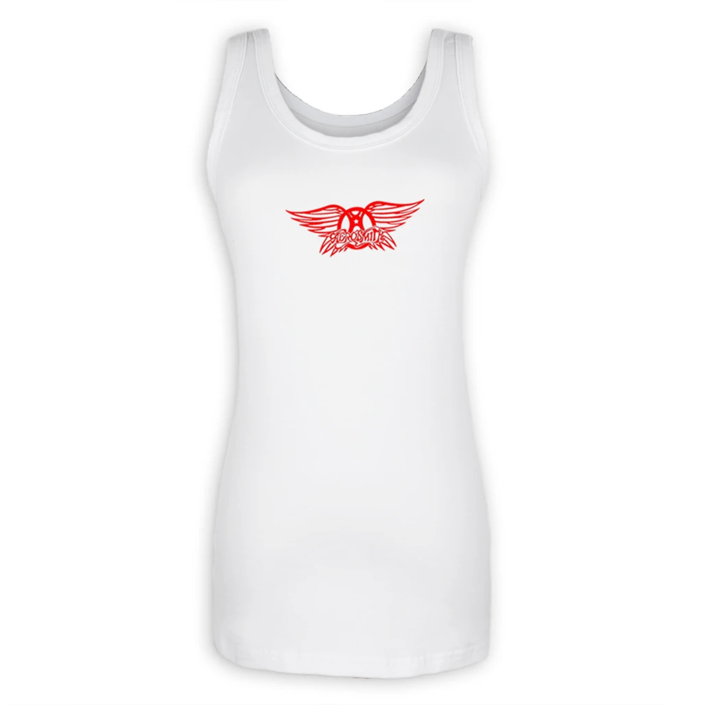 Aerosmith/Классический Топ на бретелях с круглым вырезом и принтом Стивена Тайлера из