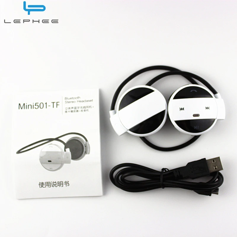 Lephee мини 501 Беспроводной Bluetooth гарнитура Спорт запуск шейным наушники для iPhone Samsung
