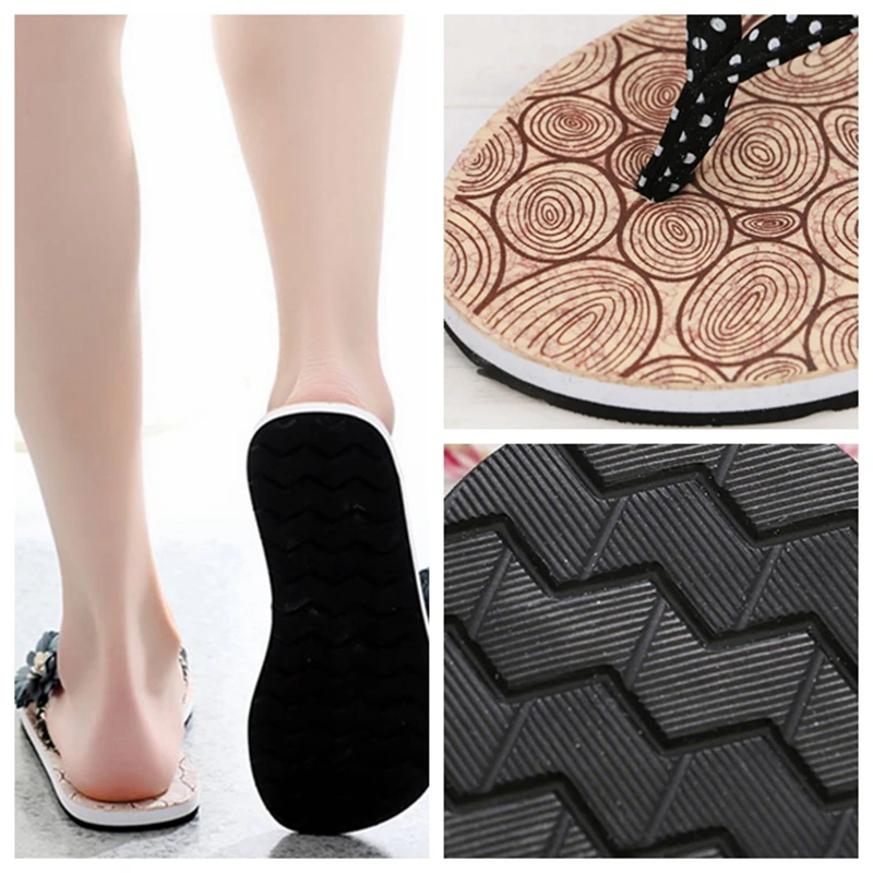 Новая модная женская обувь летние Нескользящие пляжные шлепанцы с цветочным