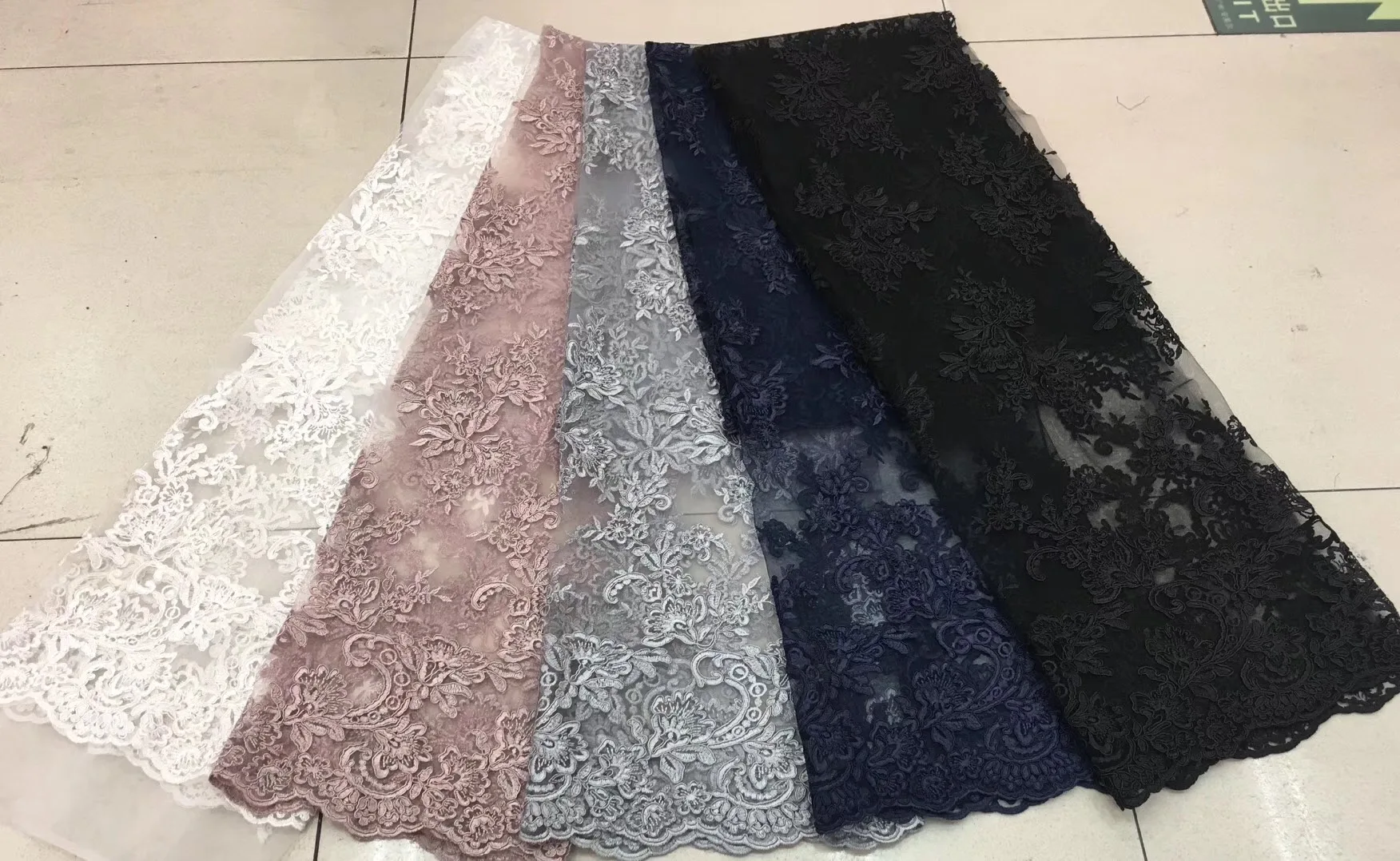 2018 black African Tulle Lace High Quality french lace fabric For red nigerian Swiss voile Wedding Dress cord | Дом и сад