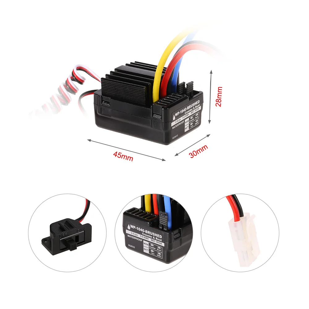 GoolRC 540 80T щеточный двигатель с 40A ESC комбинированный набор для 1:10 Радиоуправляемый