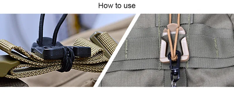 7 шт. Рюкзак Molle Прочные эластичные пряжки для веревки фиксированный зажим Кемпинг EDC Карабин Пряжка сумка с лентой зажим веревка Доминатор Winder