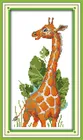 Набор для вышивки крестом с изображением жирафа, 14ct, 11ct, белого цвета