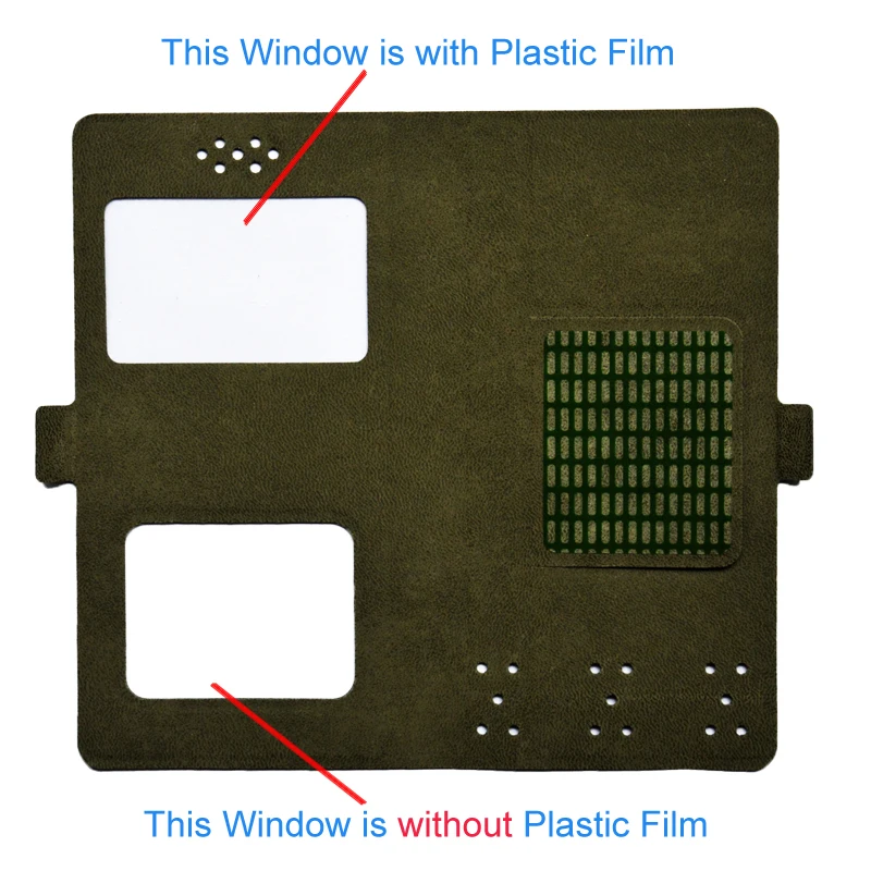 Универсальный чехол-книжка с двойным окошком для BQ из искусственной кожи Intense Phone