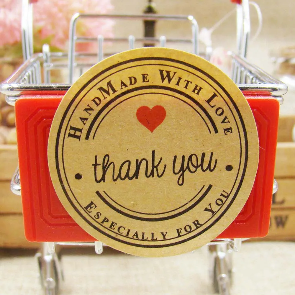 1000 шт. белая/крафт-бумага специально для вас наклейки этикетки ручной работы с