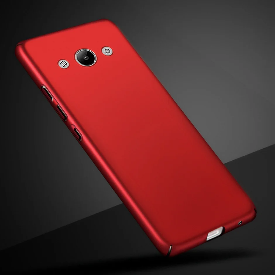 Для huawei Y3 чехол для huawei Y3 чехол Роскошный твердый пластиковый чехол на заднюю панель для huawei Y3 CRO-L22 CRO-U00 чехол для телефона - Цвет: Red