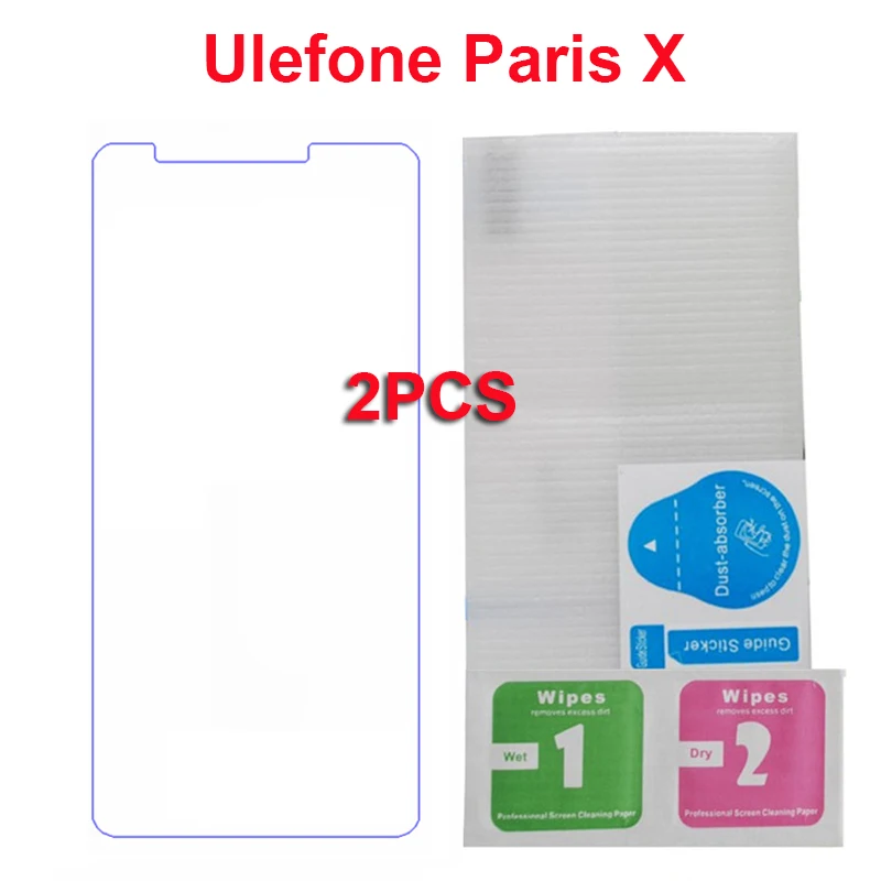 2PCS UleFone Paris X Tempered Glass Scratch Proof Ultra-thin High Clear Front Screen Protector Film for ] | Мобильные телефоны и