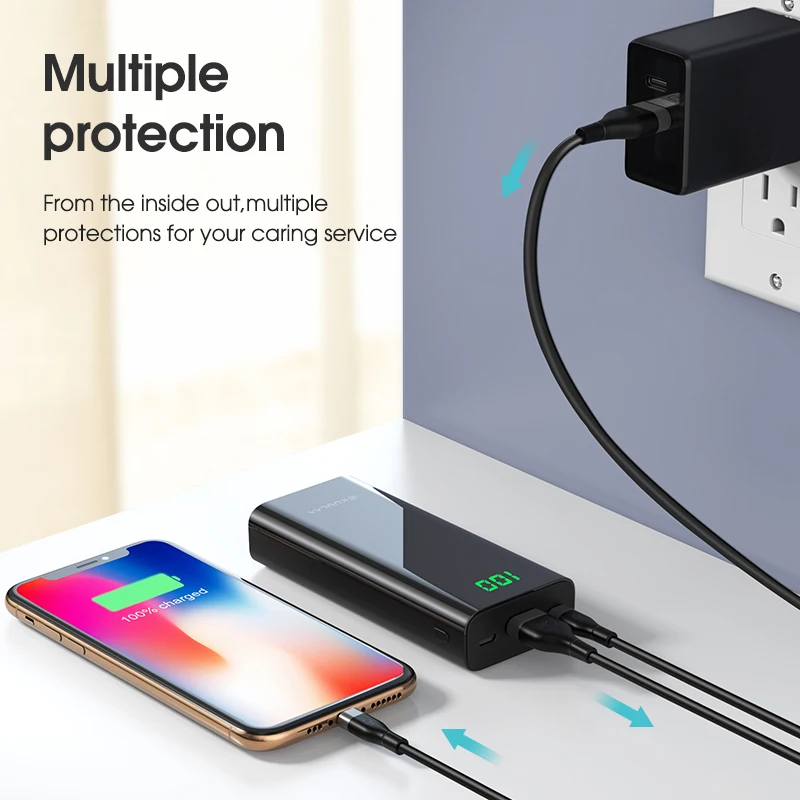 KUULAA power bank 10000 мАч портативное зарядное устройство для xiaomi redmi 7 mi 9 внешний