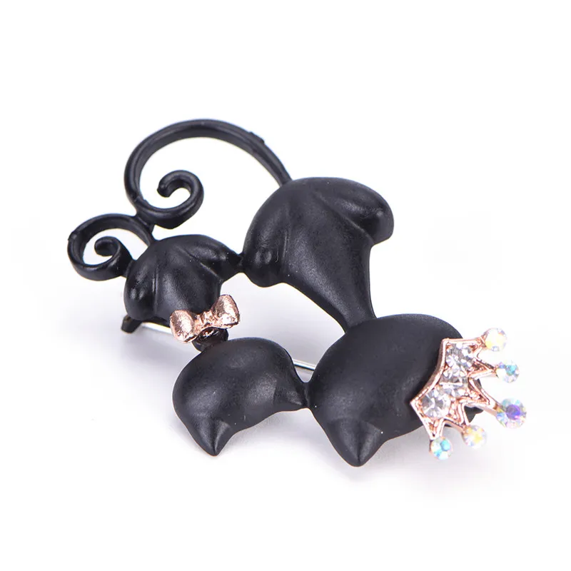 Броши с котами для мамы и дочки Хрустальная корона королевские корсажи хиджаб