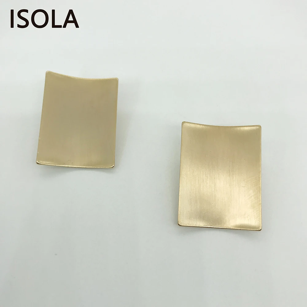 Простые элегантные квадратные висячие серьги ISOLA высшего качества