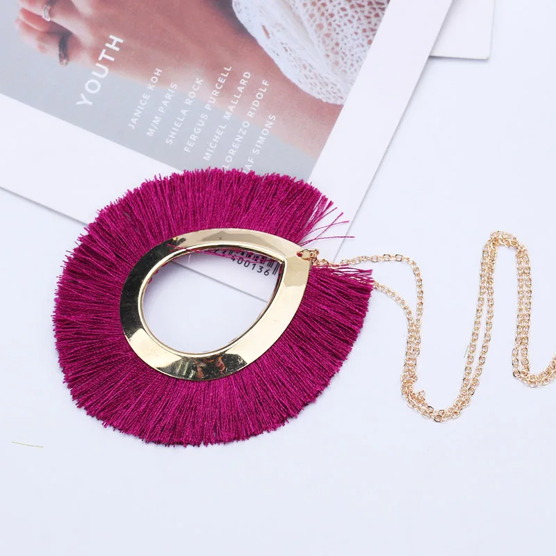 N167 этническое длинное женское ожерелье с подвеской Летняя мода Бохо большие