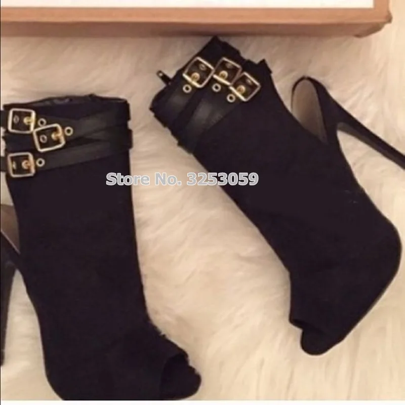 Альмудена шикарный винный красные черные замшевые ботильоны с ремешком и