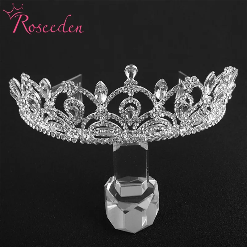 Тиары и короны Queen King для невесты головной убор с большой каплей прозрачные