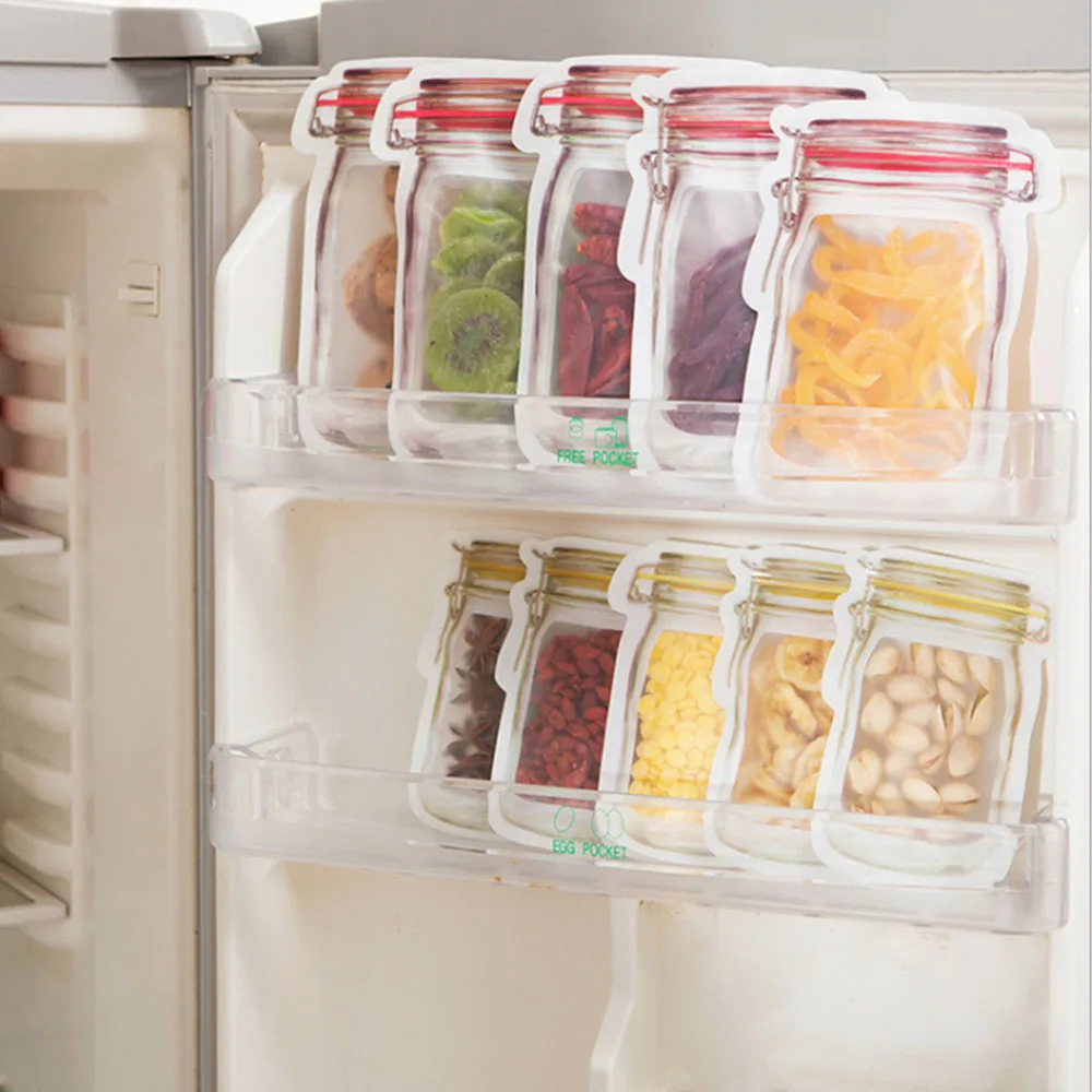 Пищевой контейнер в форме банка Mason пластиковый пакет прозрачная пластиковая