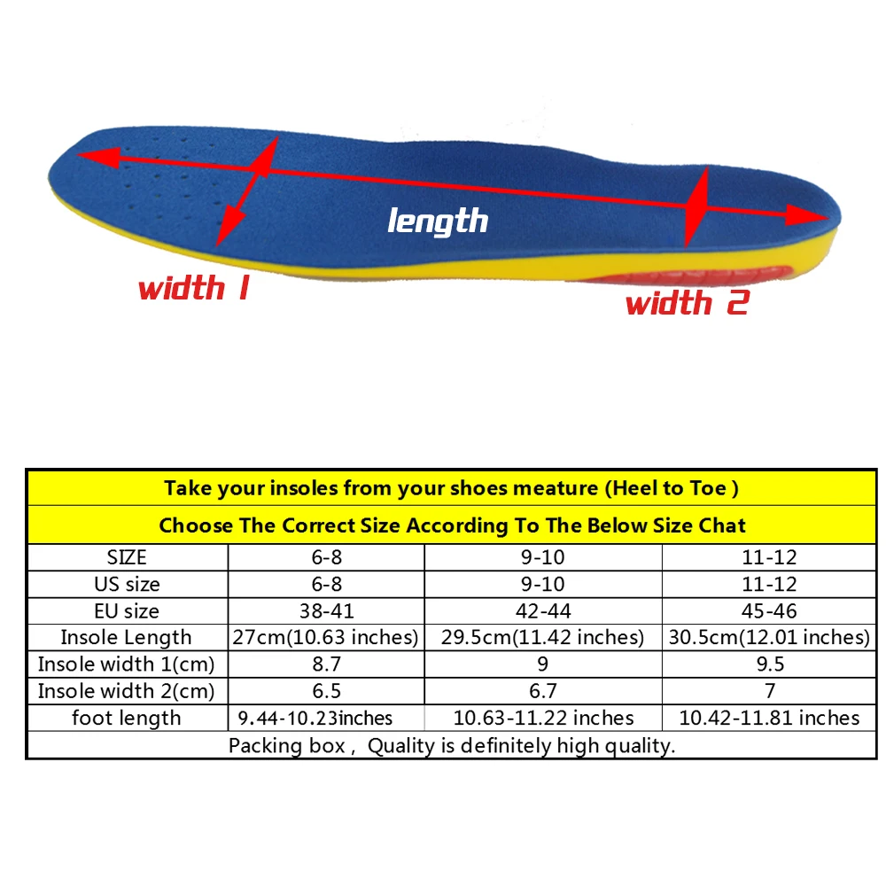 Premium Athletes Sport Insoles Gel Heel Forefoot Absorbs Shock Arch Support  Extreme Comfort Silpure Antimicrobial Basketball