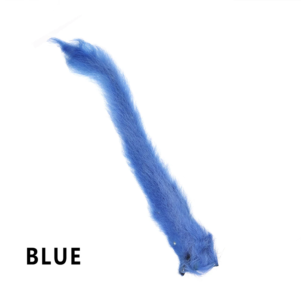 Blue Bimoo завязывание теленка хвост волос для Wulff Trudes парашют сухой муха маленькие пряжки Связывание крылья стример материал - Цвет: Blue