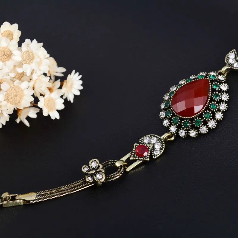 Брендовый браслет Турция для женщин Ретро богемный элегантный Капля воды