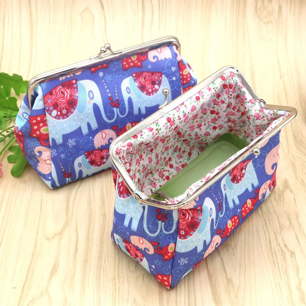 Женский модный кошелек для девушек и женщин Ретро стиль маленький со слоном на