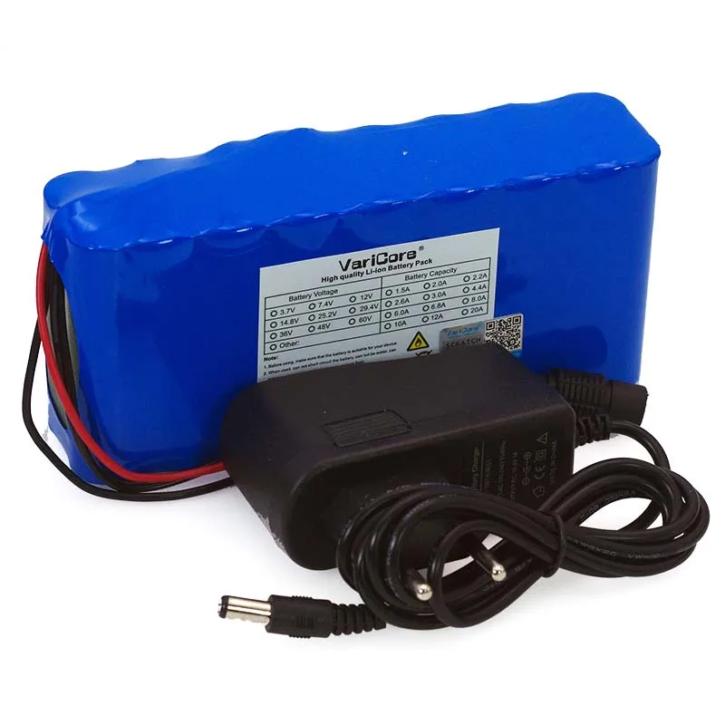 VariCore 14,8 V 12Ah 4s6p 18650 li-литий-ионный аккумулятор в упаковке ночник для рыбалки обогреватель шахтерский усилитель батареи с BMS+ 16,8 V зарядное устройство