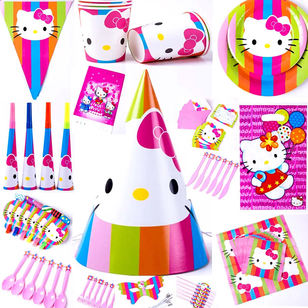 С Днем Рождения Kitty baby boy shower Свадебный Праздничный набор украшений баннерные