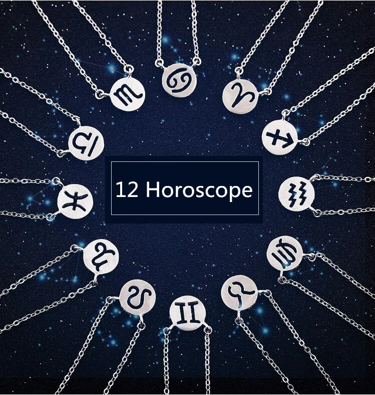 12 шт./Лот подвеска с маргаритками ожерелье знаки Зодиака Ожерелья С созвездиями