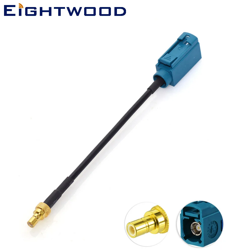 

Eightwood Conversion DAB/DAB + Car Radio Antenna Aerial Adapter Cable Fakra Z Female to SMB Male for Pure Highway 300Di Custom