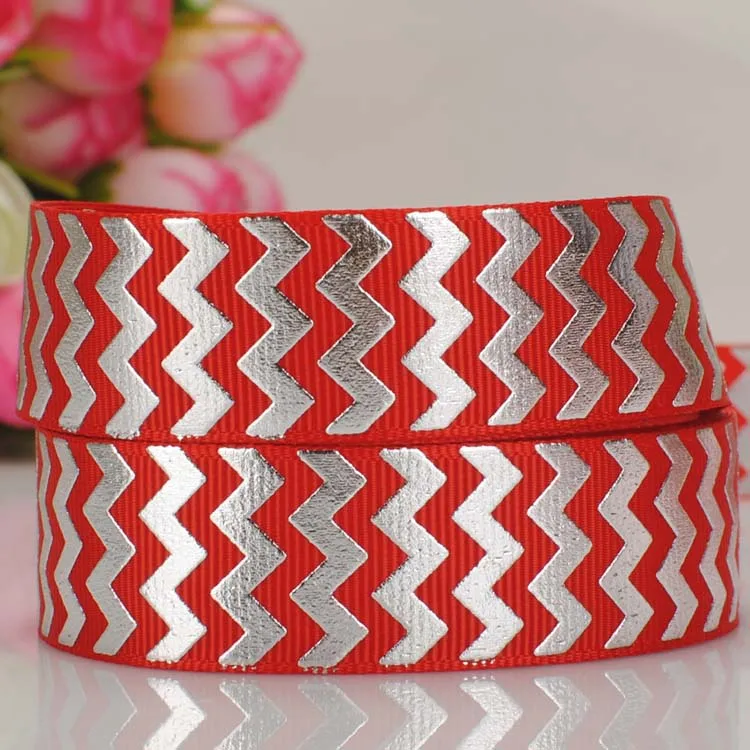 7/8 &quot22 мм Новый горячий светильник красное серебро ленты лента Гро-Гро зеленая с