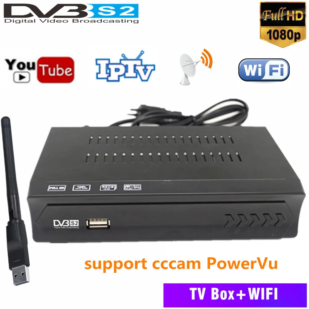 Vmade высокое цифровое спутниковое телевидение приемник DVB S2 full HD 1080 P поддержка YouTube