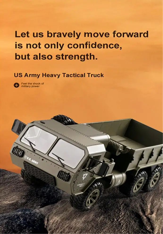 Fayee FY004A 1/16 2,4G 6WD Rc автомобиль пропорциональный контроль армии США военный грузовик RTR модель игрушки