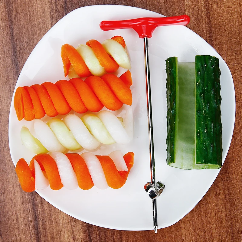 Home kitchen Vegetable Fruit Spiral Cutter Manual Roller Slicer Radish Potato Kitchen Tools |