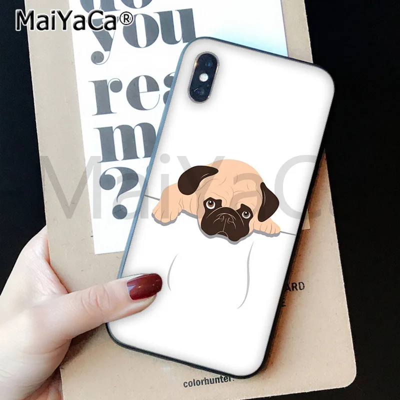 A9 MaiYaCa Мопс Собака увидев вещи собака DIY окрашенный красивый чехол для телефона для iphone 11 pro 8 7 66S Plus X XS MAX 5S SE XR - Цвет: A9