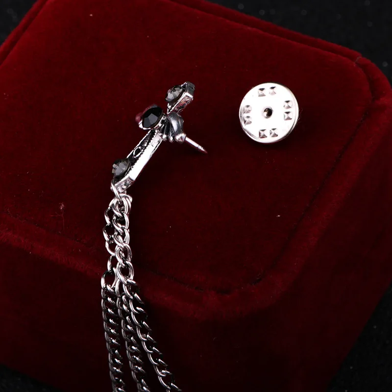 Мужская брошь-цепочка для костюма брошь с булавкой модная в форме короны