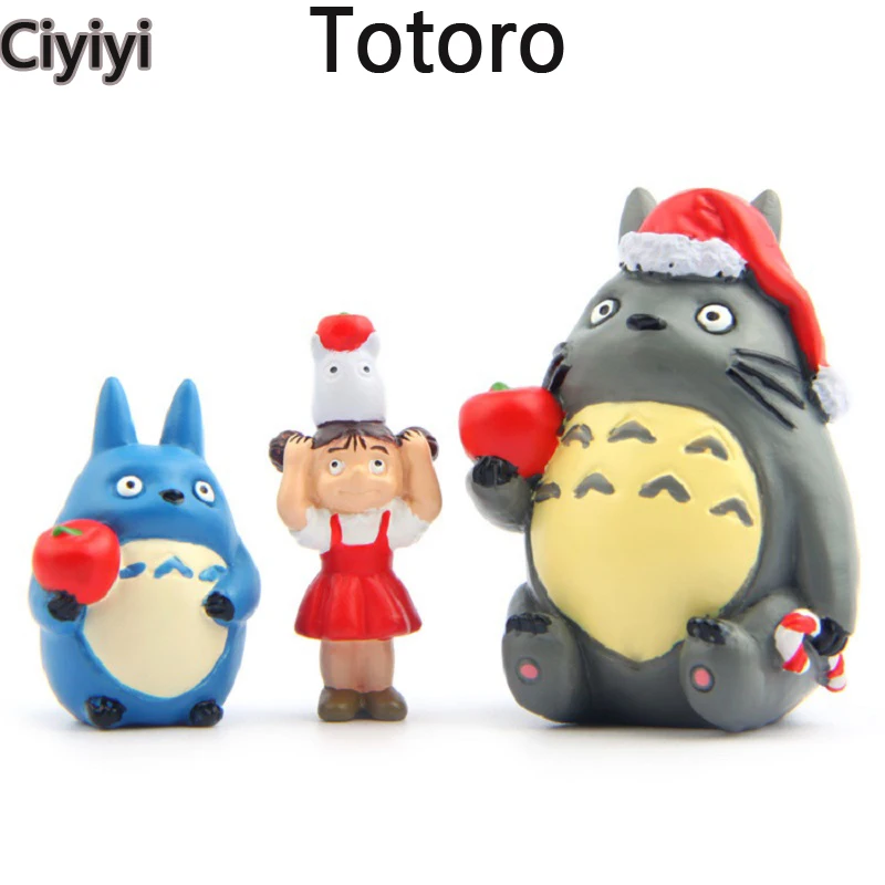 Аниме МИЛЫЙ Тоторо Рождественская версия ПВХ фигурка игрушка мультфильм с