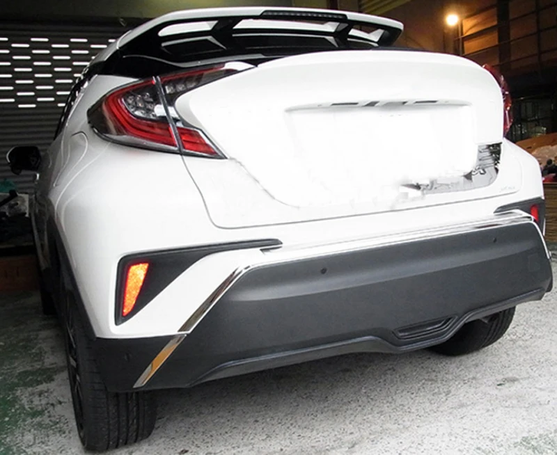Для Toyota C-HR CHR 2016 2017 2018 из нержавеющей стали задний бампер верхняя отделка полосы 5