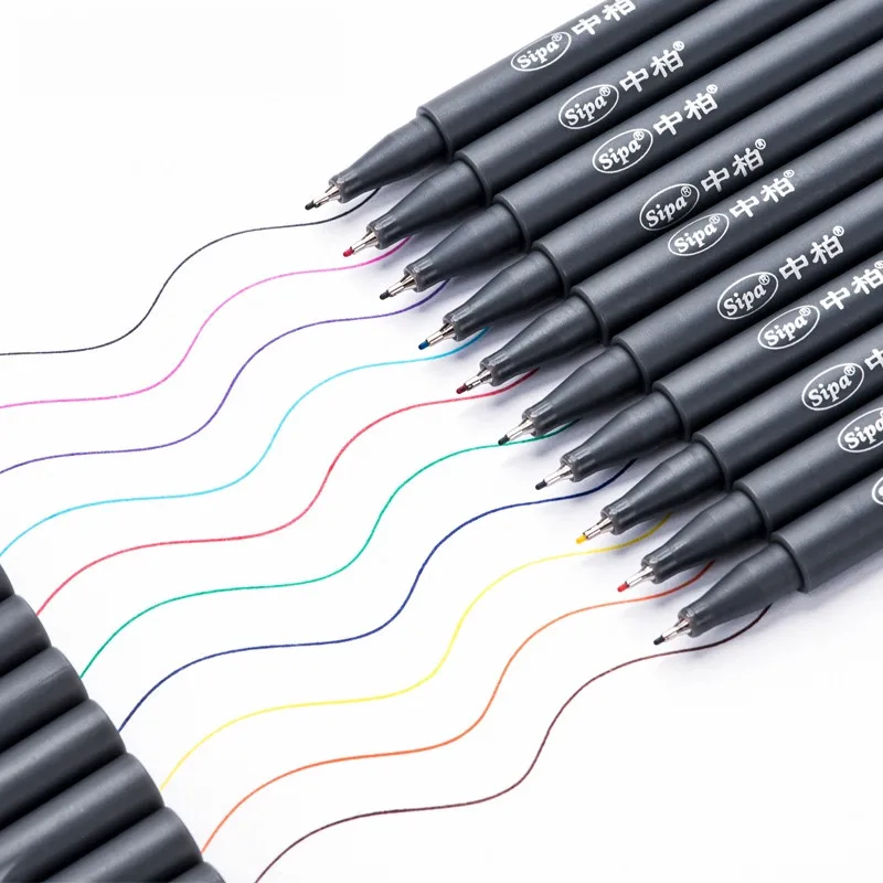 

10 Colors 0.38mm Fine Liner Outline Line Drawing Mark Pen Cartoon Manga Drawing Art Supplies Sketch Stroke Art Marker