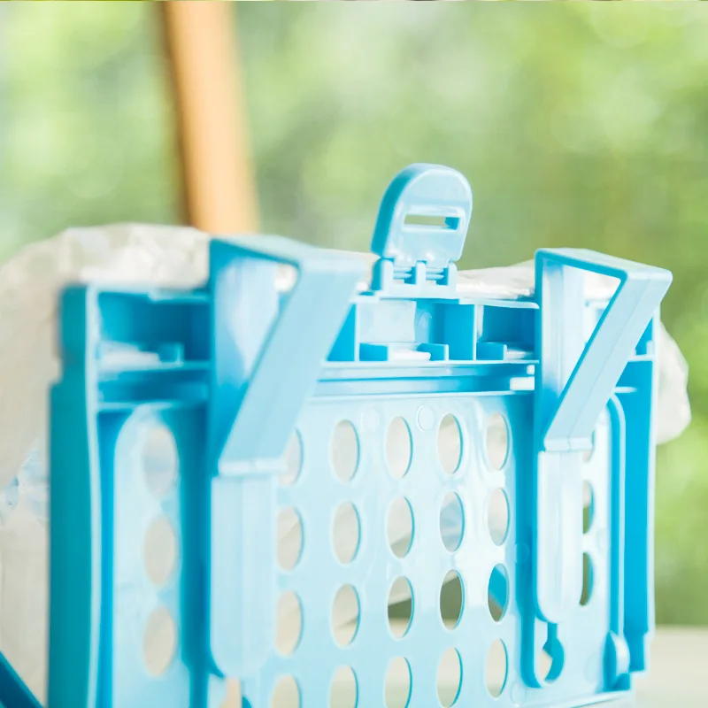 Складная пластиковая вешалка для мешков мусора портативный мусорный пакет с