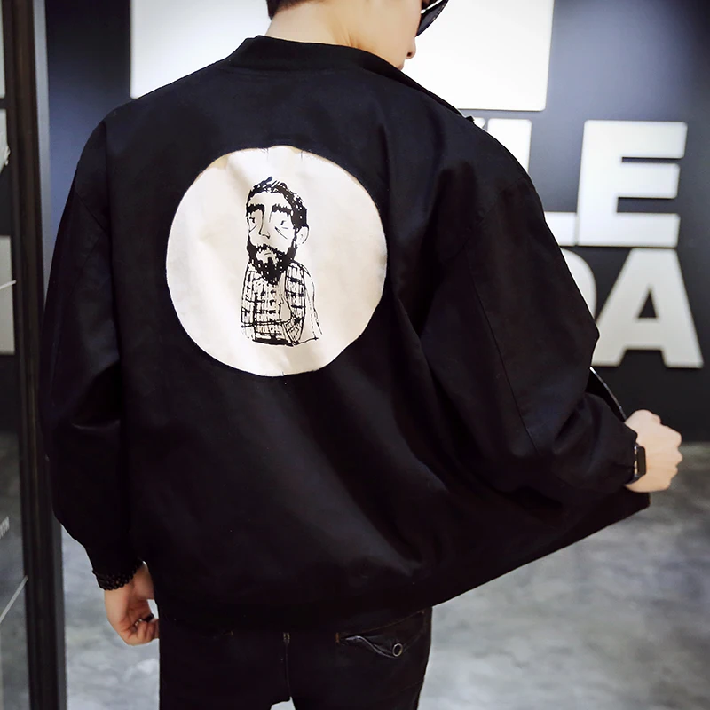 Мужская куртка бомбер повседневная черная цвета хаки большие размеры 5XL весна