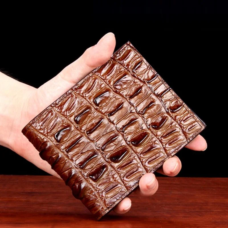 

Classic men fashion wallet 100% real Leather wallet crocodile men's wallets 2019 designer High grade luxury purse leather Clutch