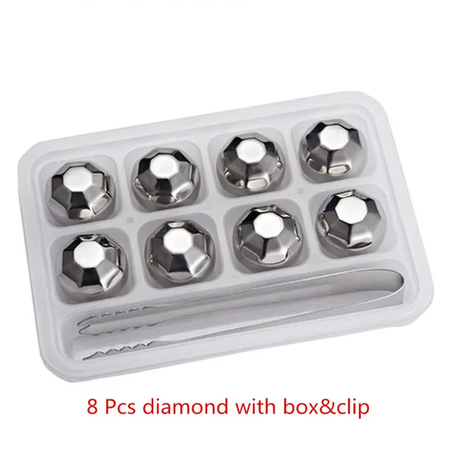 Нержавеющая сталь кубики льда камень нетоксичный здоровый бар вино напитки