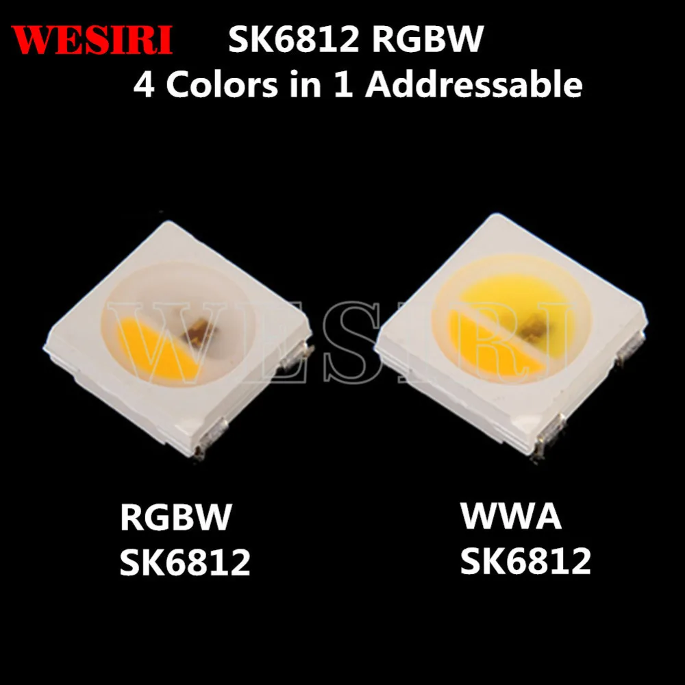 10 ~ 1000 шт. SK6812 (аналогичен WS2812B) 4-цветный в 1 светодиодный RGBW WWA RGB