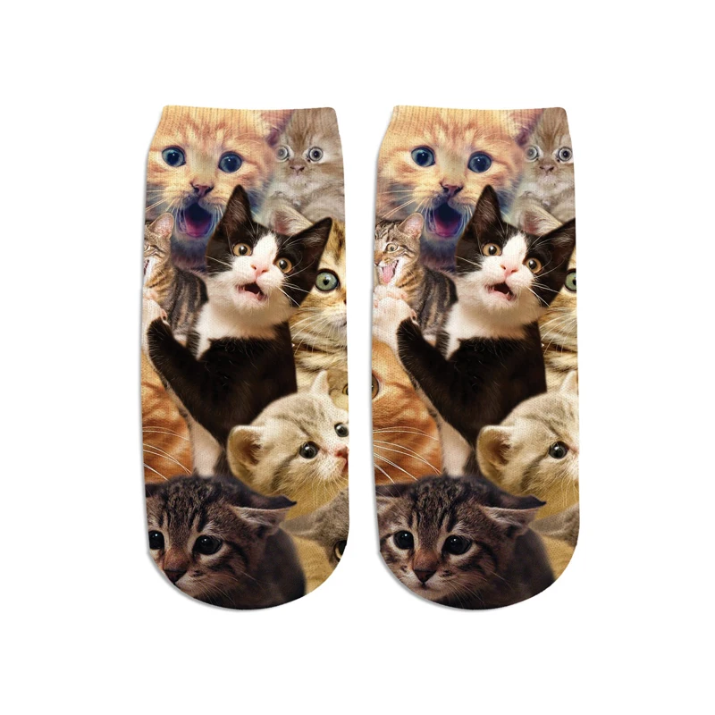 Носки унисекс PLstar Cosmos популярные забавные короткие хлопковые носки с 3D принтом