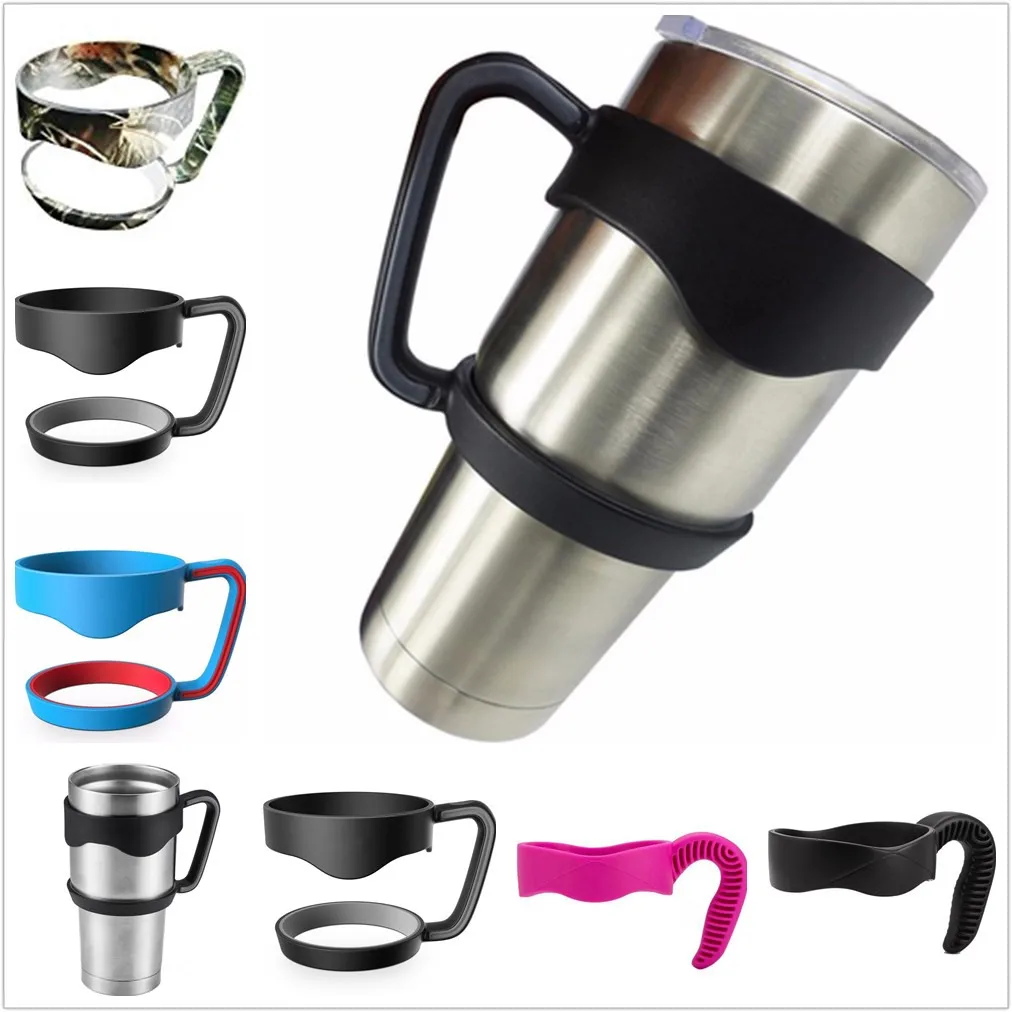 Портативная Нескользящая кружка ручка для Йети 30 унций Tumblers из нержавеющей стали подстаканник