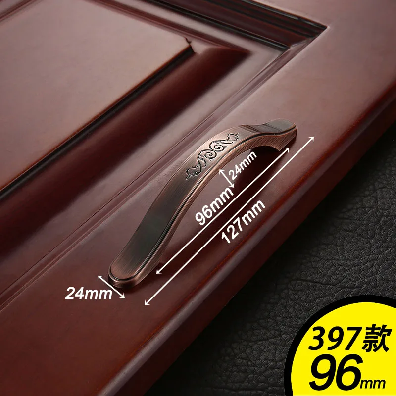 397-96 MM AOBITE, европейский стиль, ручки для шкафа, розовое золото, антикварная роскошь, выдвижные ящики, сплав, кухонное оборудование для обработки мебели 377 - Цвет: 397-96 MM